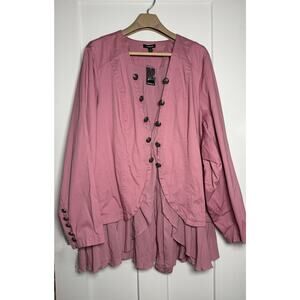 Torrid Stretch Twill Peplum Military Jacket Size 6 New With Tags